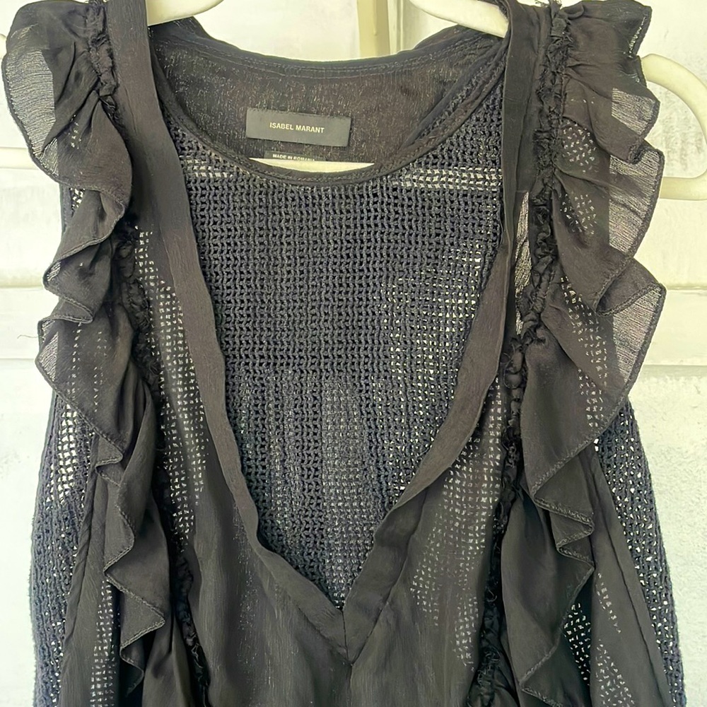 Isabel Marant black sleeveless top